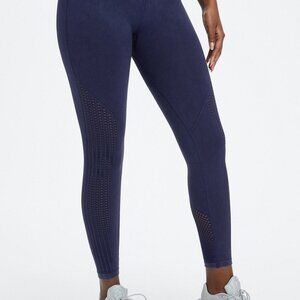 Fabletics Navy Blue Seamless High-Waisted 7/8 Leggings